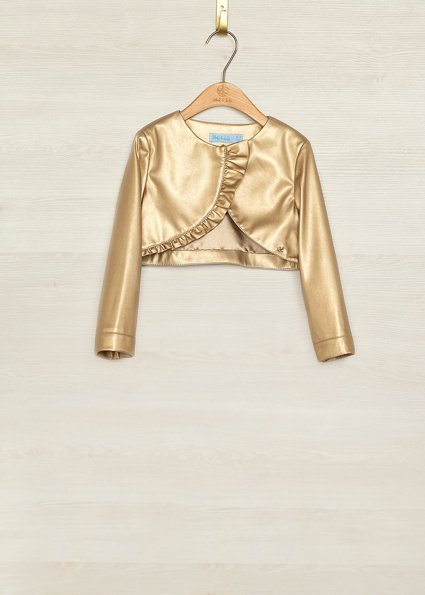 Abel & Lula Meisjes bolero ruffel - Champagne Abel & Lula Meisjes bolero ruffel - Champagne
