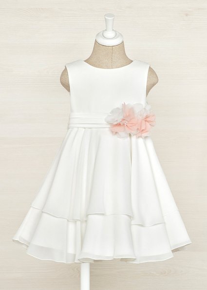 Abel & Lula Meisjes jurk chiffon - Wit Abel & Lula Meisjes jurk chiffon - Wit