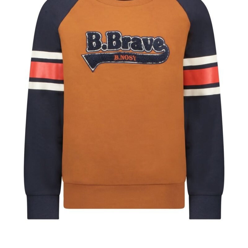 B.Nosy Jongens sweater artwork - Wood B.Nosy Jongens sweater artwork - WoodFrench terry 95% cotton 5% ea 250-260 gsm