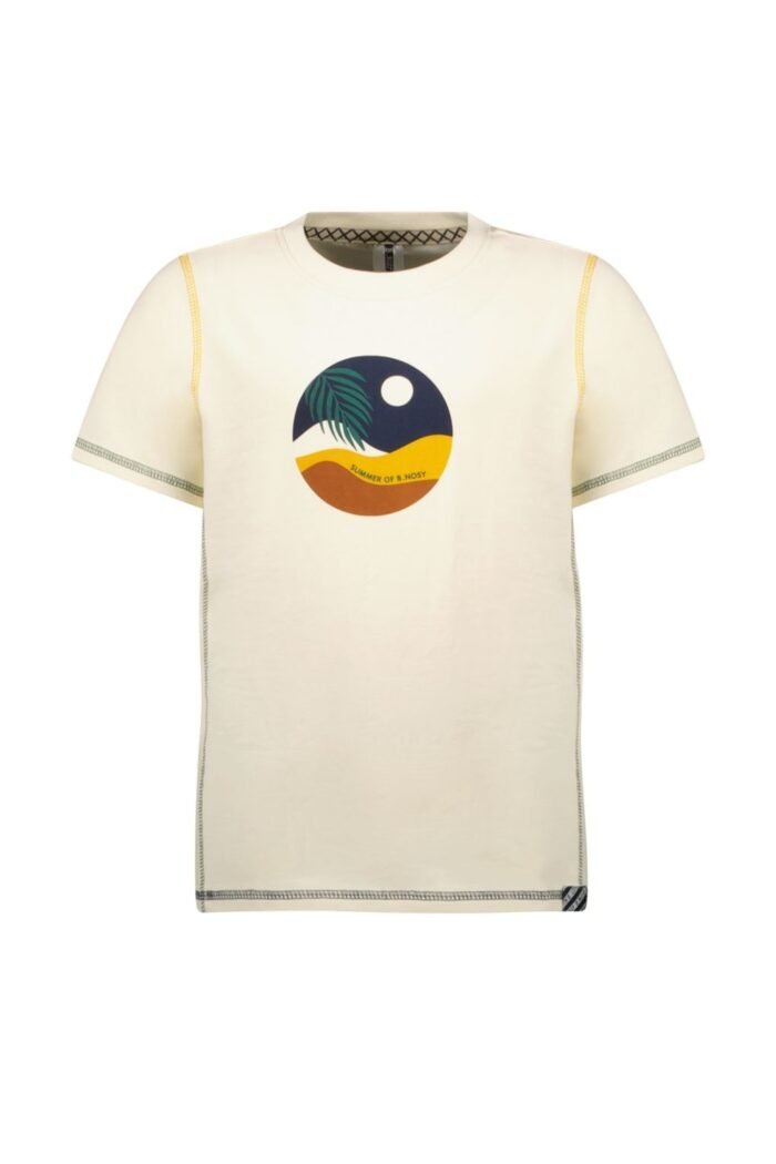 B.Nosy Jongens t-shirt - Gavin - Ecru B.Nosy Jongens t-shirt - Gavin - EcruMateriaal