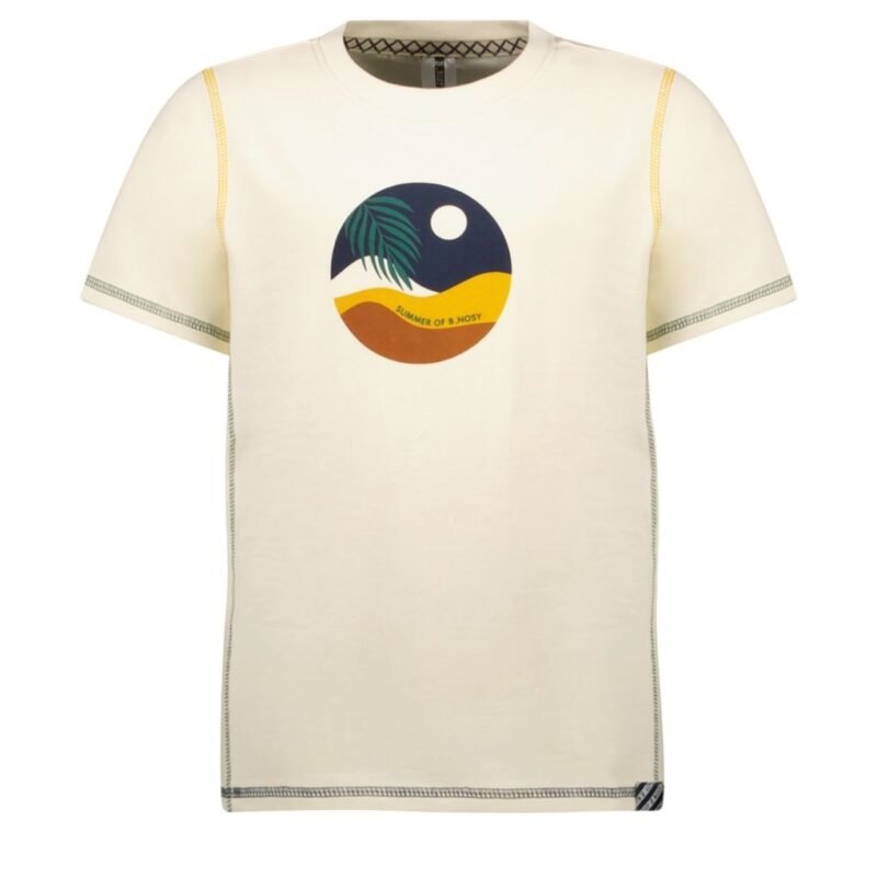 B.Nosy Jongens t-shirt - Gavin - Ecru B.Nosy Jongens t-shirt - Gavin - EcruMateriaal