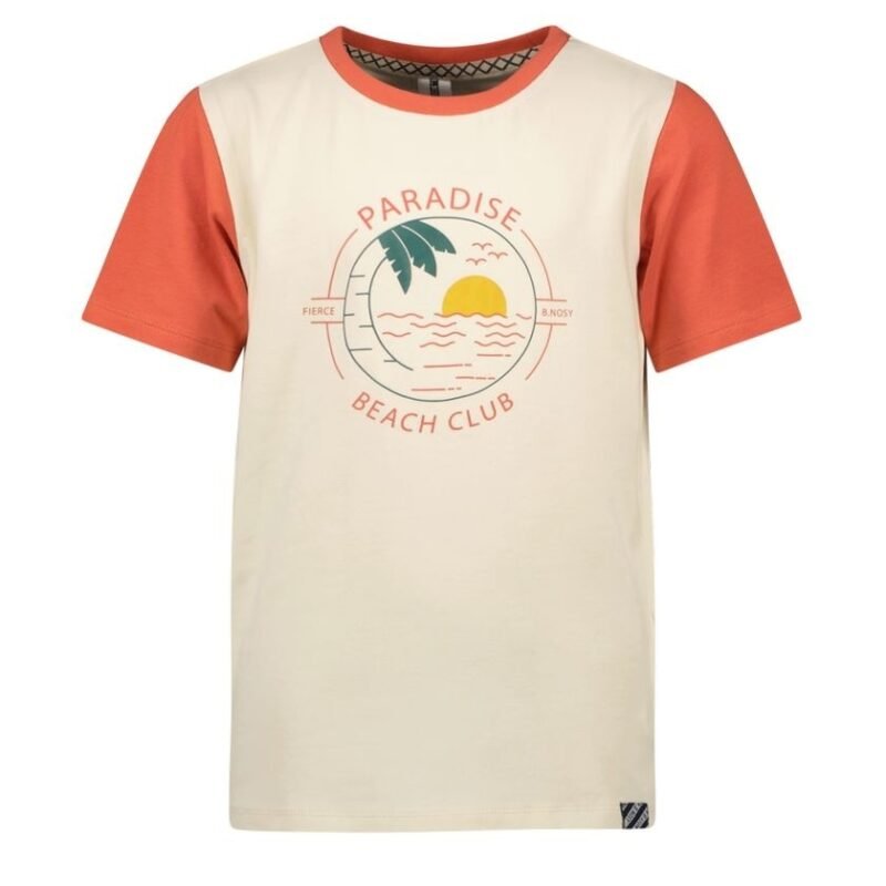 B.Nosy Jongens t-shirt - Koen - Ecru B.Nosy Jongens t-shirt - Koen - EcruMateriaal