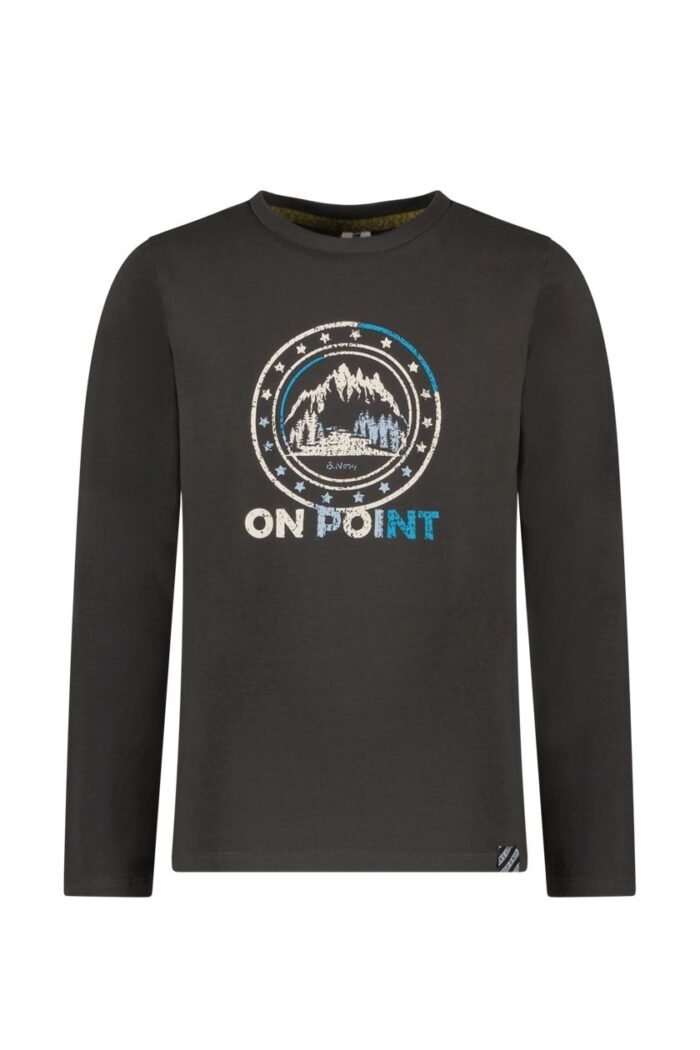 B.Nosy Jongens t-shirt - Tobias - Antraciet B.Nosy Jongens t-shirt - Tobias - AntracietMateriaal 95% GOTS 5% EA