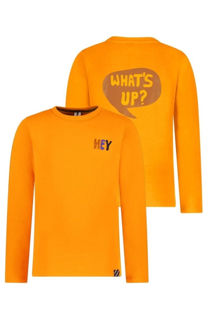 B.Nosy Jongens t-shirt - Trevor - Calm oranje B.Nosy Jongens t-shirt - Trevor - Calm oranjeMateriaal 95% GOTS 5% EA