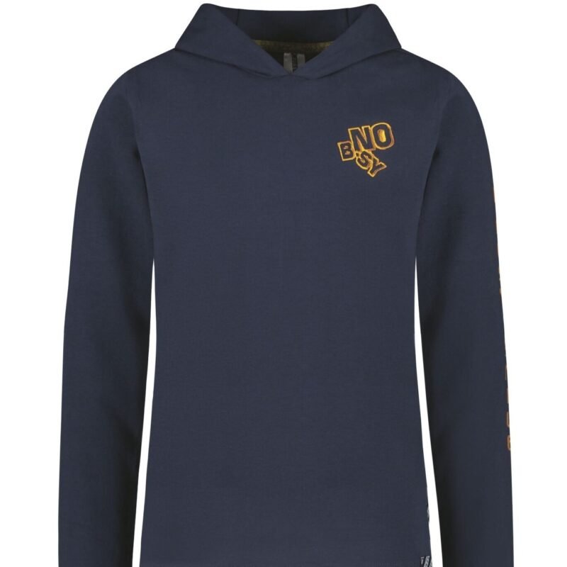 B.Nosy Jongens t-shirt met capuchon - Ted - Navy blauw B.Nosy Jongens t-shirt met capuchon - Ted - Navy blauwMateriaal 95% GOTS 5% EA