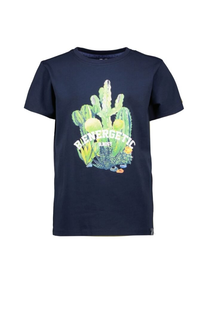 B.Nosy Jongens t-shirt print - Navy blauw B.Nosy Jongens t-shirt print - Navy blauw95% SCO 5% EA