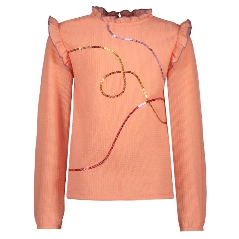 B.Nosy K3 Meisjes blouse - Bilie - Perzik B.Nosy K3 Meisjes blouse - Bilie - PerzikMateriaal 95% recycled polyester 5% ela