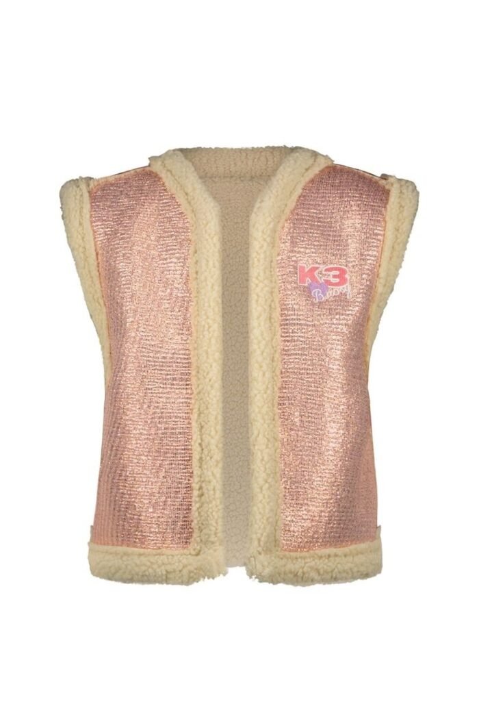 B.Nosy K3 Meisjes gilet pailletten - Gwen - African paars B.Nosy K3 Meisjes gilet pailletten - Gwen - African paarsMateriaal 100% polyester