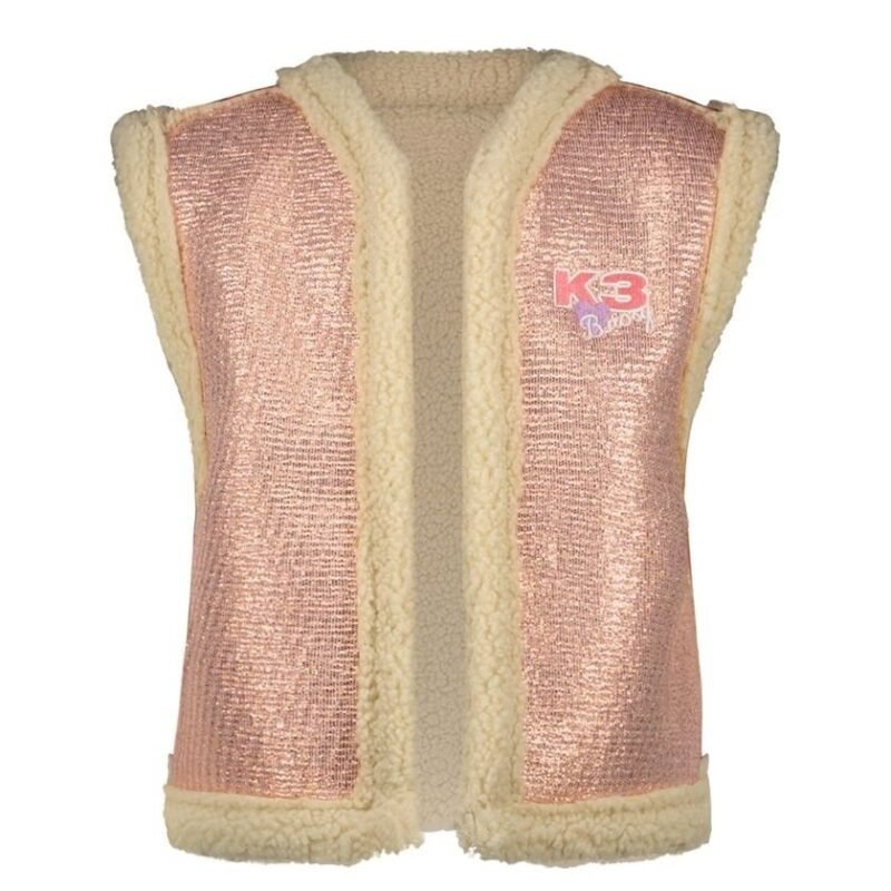 B.Nosy K3 Meisjes gilet pailletten - Gwen - African paars B.Nosy K3 Meisjes gilet pailletten - Gwen - African paarsMateriaal 100% polyester