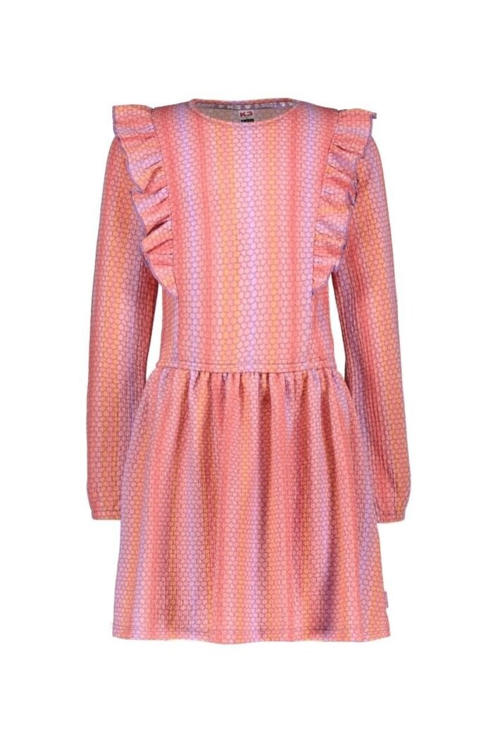 B.Nosy K3 Meisjes jurk - Doutzen - Mermaid AOP B.Nosy K3 Meisjes jurk - Doutzen - Mermaid AOPMateriaal 95% recycled polyester