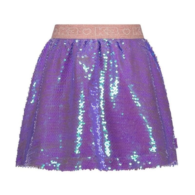 B.Nosy K3 Meisjes rok met pailletten - Rhodee - African paars B.Nosy K3 Meisjes rok met pailletten - Rhodee - African paarsMateriaal Sequinces (see sketch) + TC li