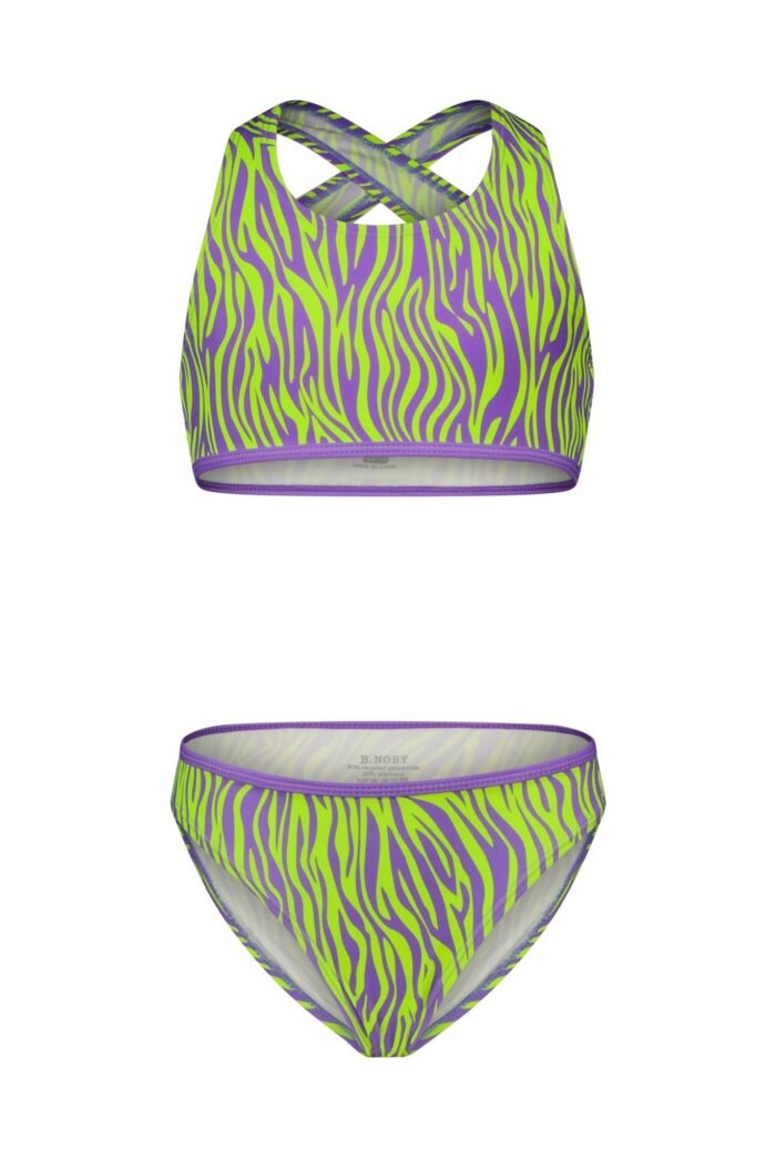 B.Nosy Meisjes bikini AOP - Active zebra groen B.Nosy Meisjes bikini AOP - Active zebra groenswimwear 80% recycled polyamid