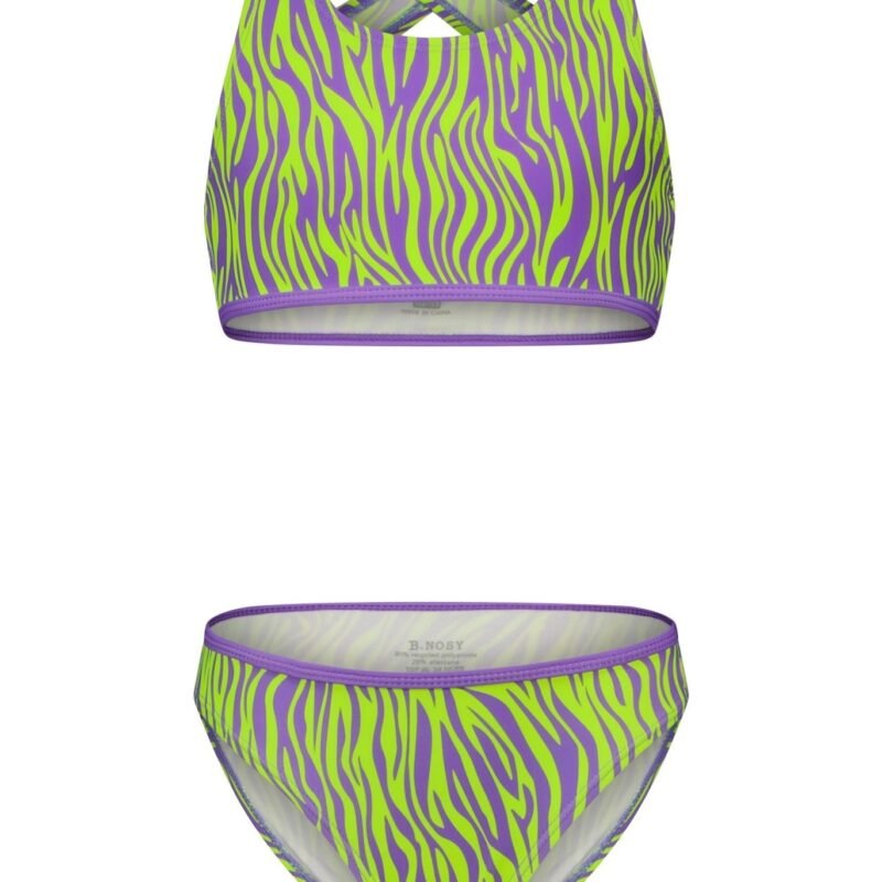 B.Nosy Meisjes bikini AOP - Active zebra groen B.Nosy Meisjes bikini AOP - Active zebra groenswimwear 80% recycled polyamid