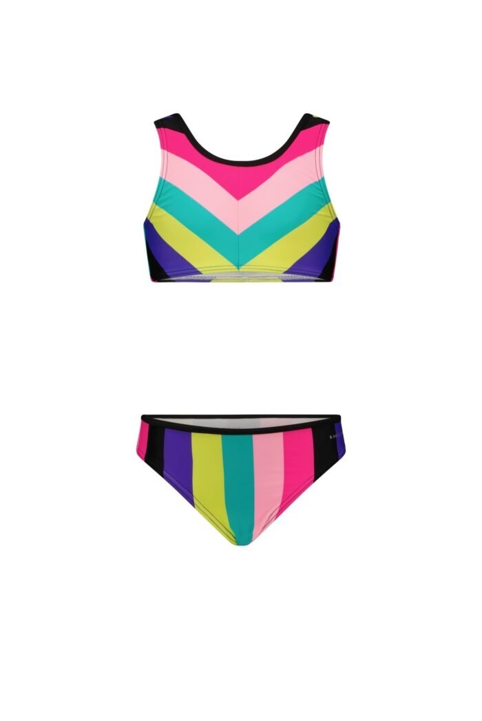B.Nosy Meisjes bikini - Regenboog streep B.Nosy Meisjes bikini - Regenboog streepMateriaal swimwear 80% polyamide 20% ela