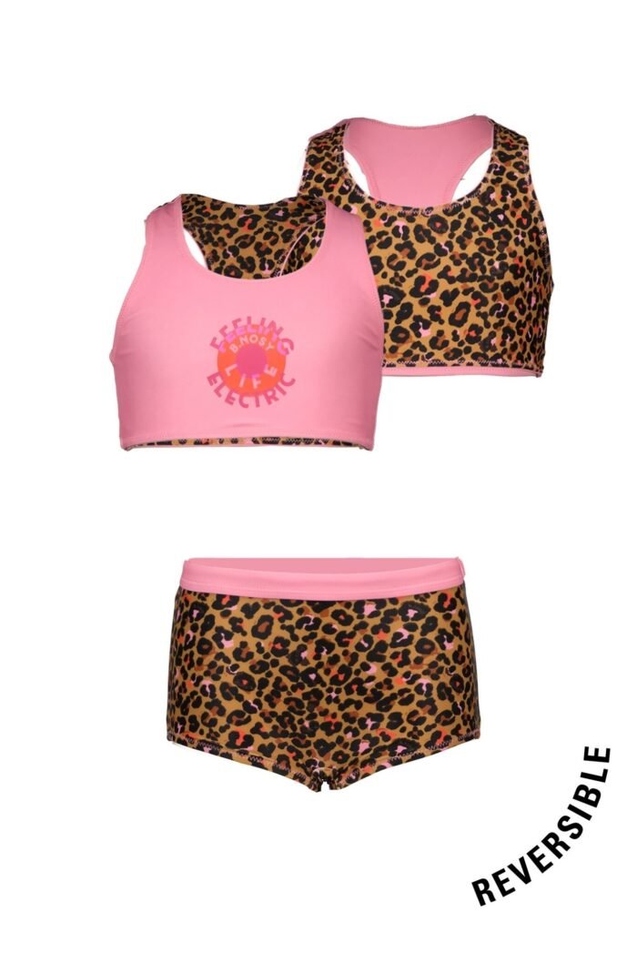 B.Nosy Meisjes bikini - Willow - Sugar roze B.Nosy Meisjes bikini - Willow - Sugar rozeMateriaal 85% RPE 15% EA