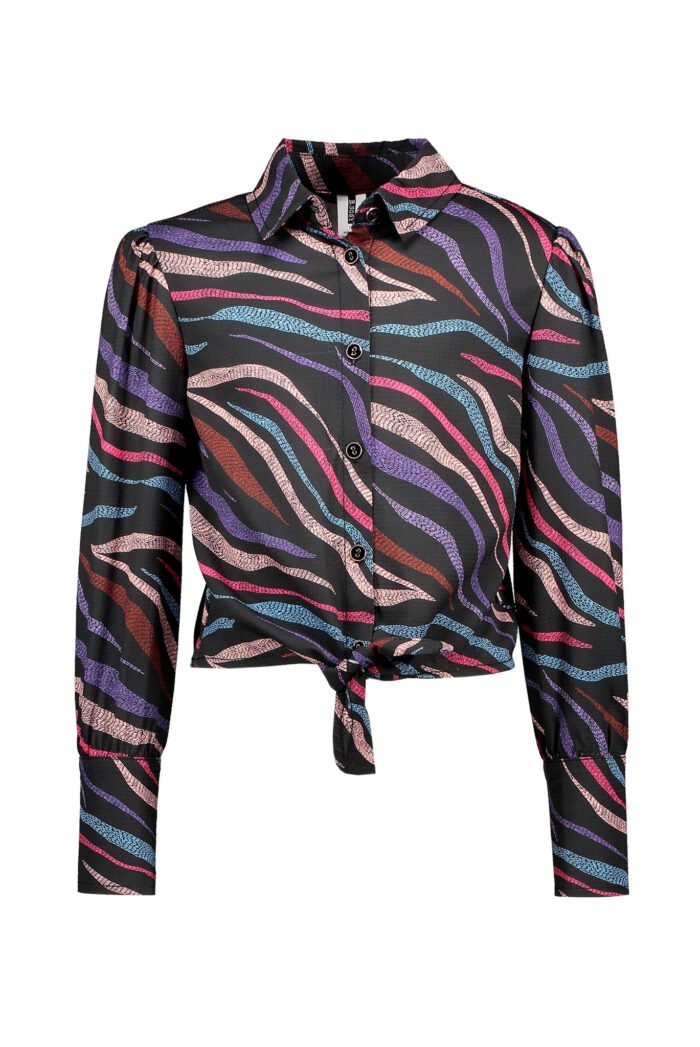 B.Nosy Meisjes blouse AOP - Forever zebra B.Nosy Meisjes blouse AOP - Forever zebra_x000D_Materiaal 74