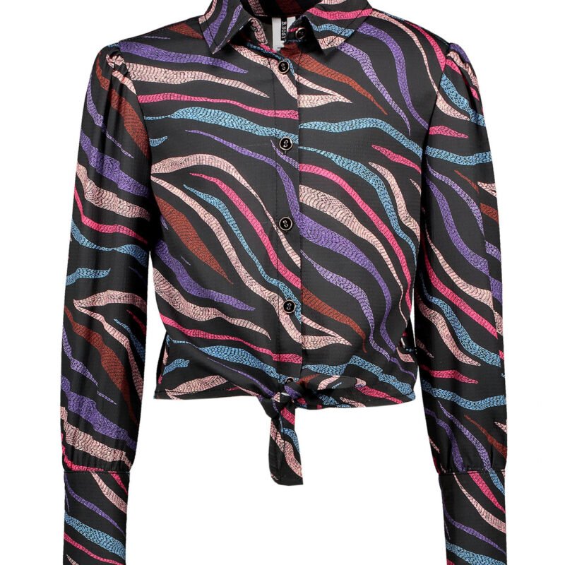 B.Nosy Meisjes blouse AOP - Forever zebra B.Nosy Meisjes blouse AOP - Forever zebra_x000D_Materiaal 74