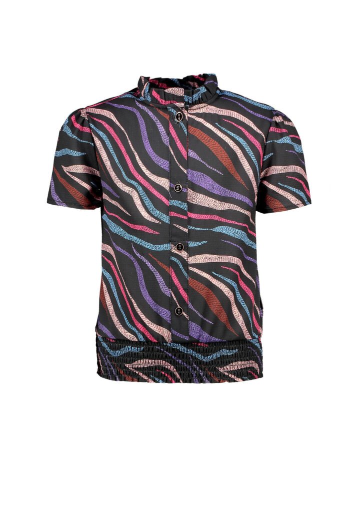 B.Nosy Meisjes blouse AOP - Forever zebra B.Nosy Meisjes blouse AOP - Forever zebraMateriaal 74