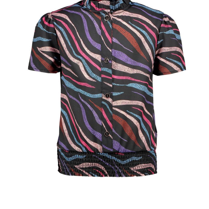 B.Nosy Meisjes blouse AOP - Forever zebra B.Nosy Meisjes blouse AOP - Forever zebraMateriaal 74
