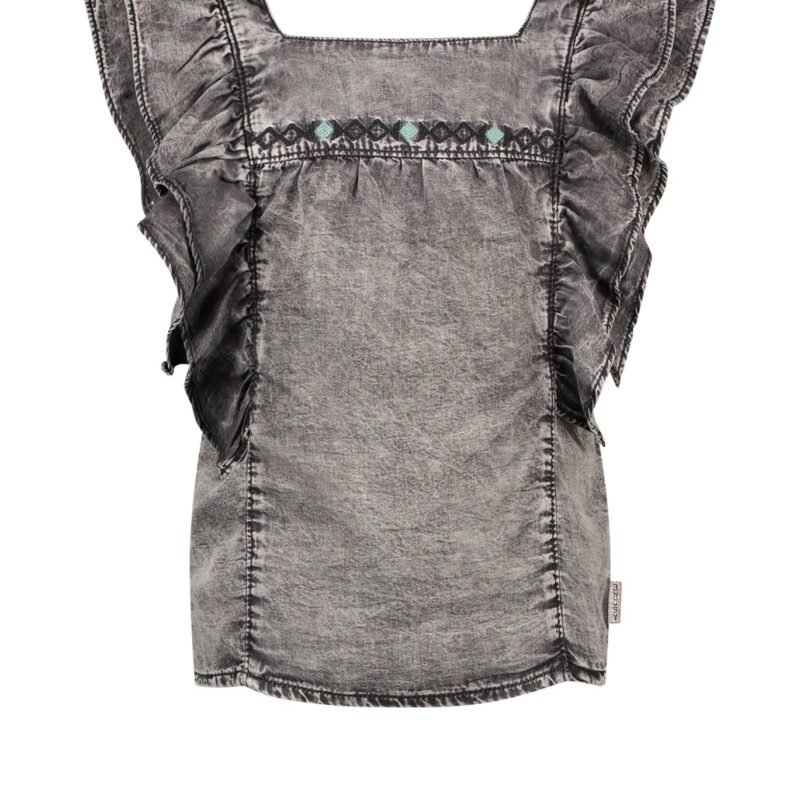 B.Nosy Meisjes blouse - Power denim B.Nosy Meisjes blouse - Power denim