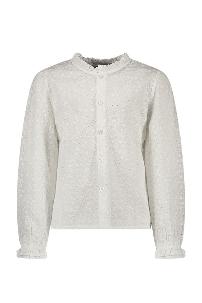B.Nosy Meisjes blouse embroidery - Fee - Ecru B.Nosy Meisjes blouse embroidery - Fee - EcruMateriaal 100%CO