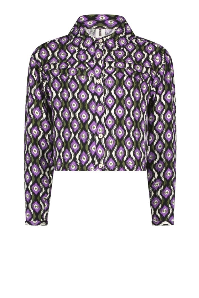 B.Nosy Meisjes blouse kort - Retro AOP B.Nosy Meisjes blouse kort - Retro AOPtbc