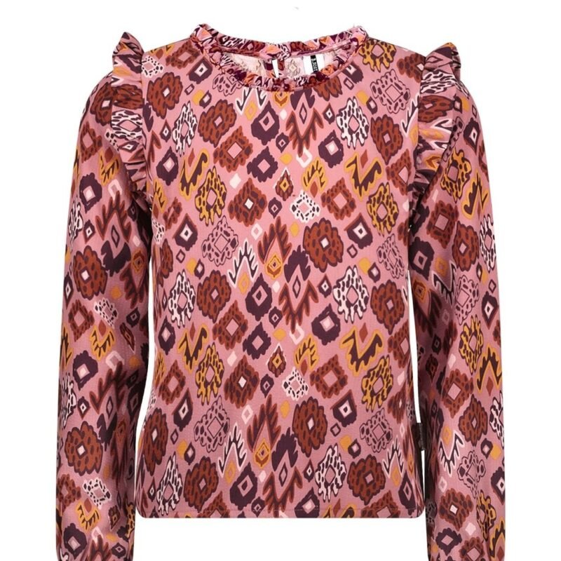 B.Nosy Meisjes blouse roze - Philou - Pleasant AOP B.Nosy Meisjes blouse roze - Philou - Pleasant AOPMateriaal 100% PE