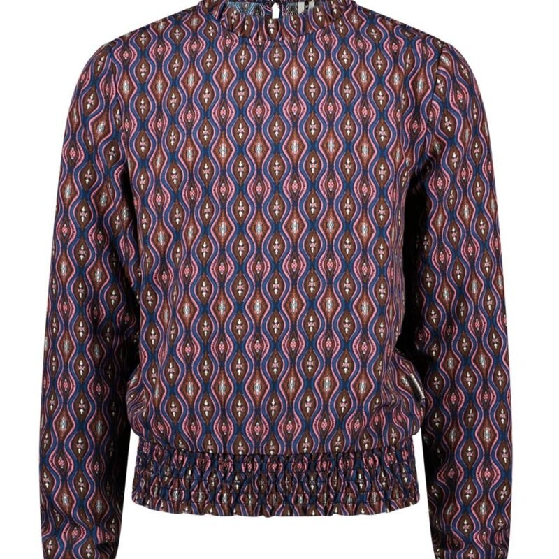 B.Nosy Meisjes blouse wavy print bruin - Venna - Victorious AOP B.Nosy Meisjes blouse wavy print bruin - Venna - Victorious AOPMateriaal 100% polyester