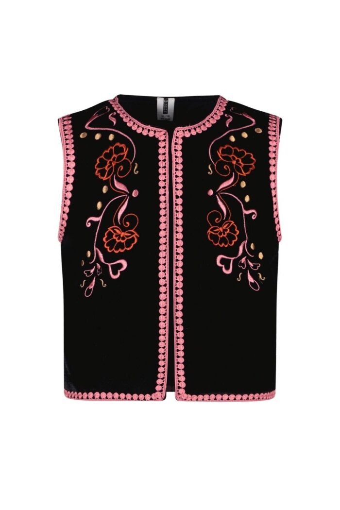 B.Nosy Meisjes gilet - Gaby - Zwart B.Nosy Meisjes gilet - Gaby - ZwartMateriaal 100% PE
