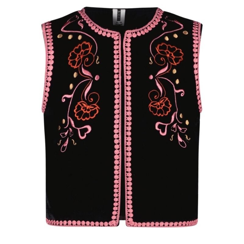 B.Nosy Meisjes gilet - Gaby - Zwart B.Nosy Meisjes gilet - Gaby - ZwartMateriaal 100% PE