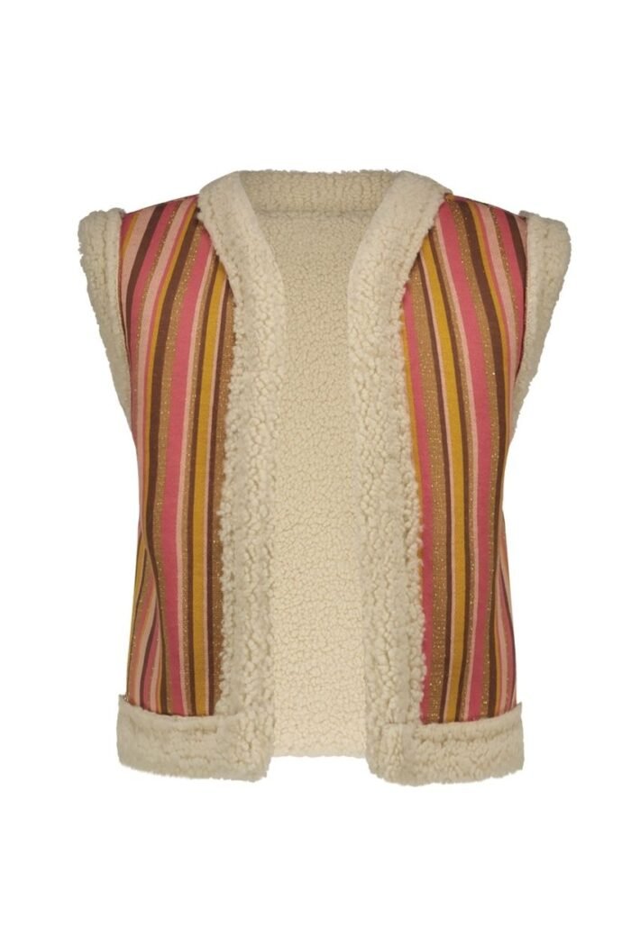 B.Nosy Meisjes gilet - Gwen - Gen streep AOP B.Nosy Meisjes gilet - Gwen - Gen streep AOPMateriaal 68% RPE