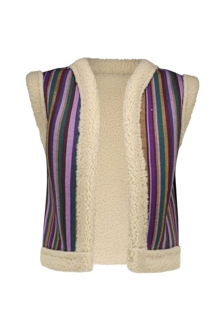 B.Nosy Meisjes gilet - Gwen - Jolly streep B.Nosy Meisjes gilet - Gwen - Jolly streepMateriaal 68% RPE