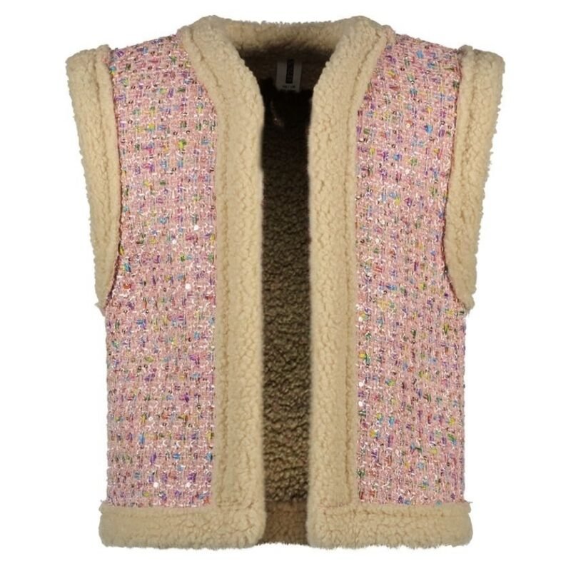 B.Nosy Meisjes gilet boucle - Gitte - Geranium roze B.Nosy Meisjes gilet boucle - Gitte - Geranium rozeMateriaal 100% PE
