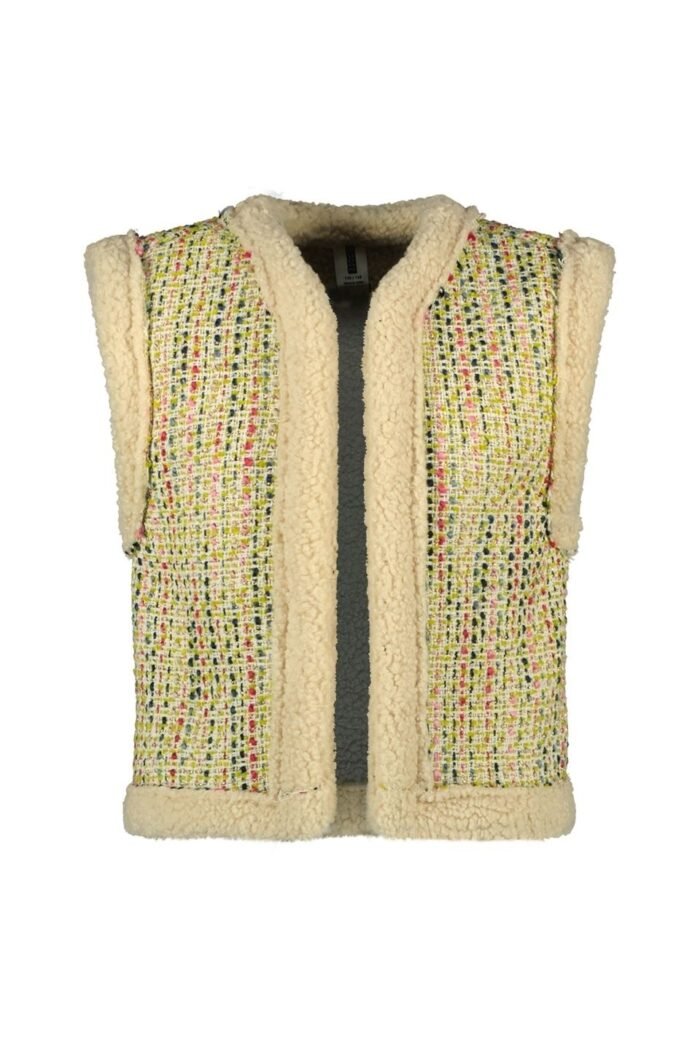 B.Nosy Meisjes gilet boucle - Gitte - Olijf groen B.Nosy Meisjes gilet boucle - Gitte - Olijf groenMateriaal 100% PE
