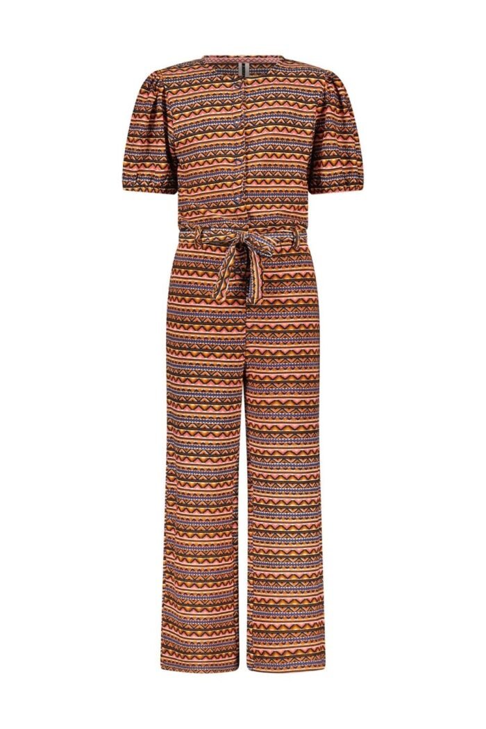 B.Nosy Meisjes jumpsuit - Babette - Blush aztec AOP B.Nosy Meisjes jumpsuit - Babette - Blush aztec AOPMateriaal