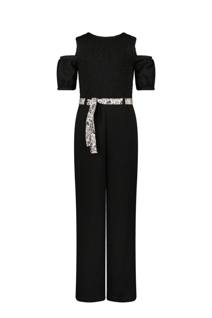 B.Nosy Meisjes jumpsuit - Mette - Zwart B.Nosy Meisjes jumpsuit - Mette - ZwartMateriaal