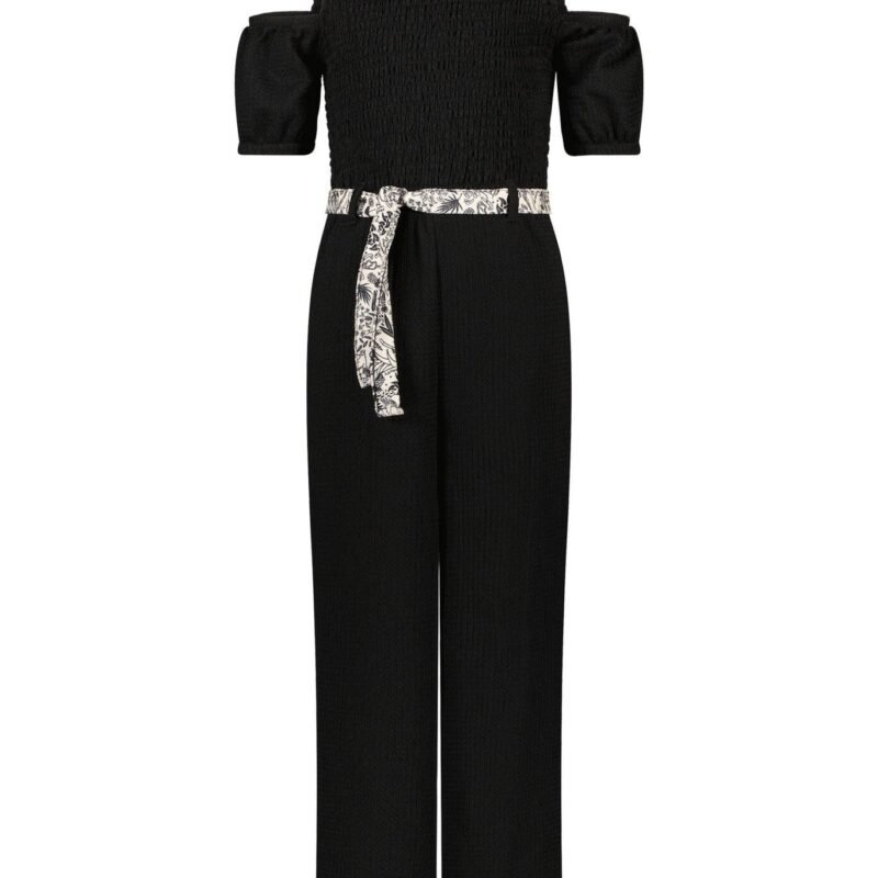 B.Nosy Meisjes jumpsuit - Mette - Zwart B.Nosy Meisjes jumpsuit - Mette - ZwartMateriaal