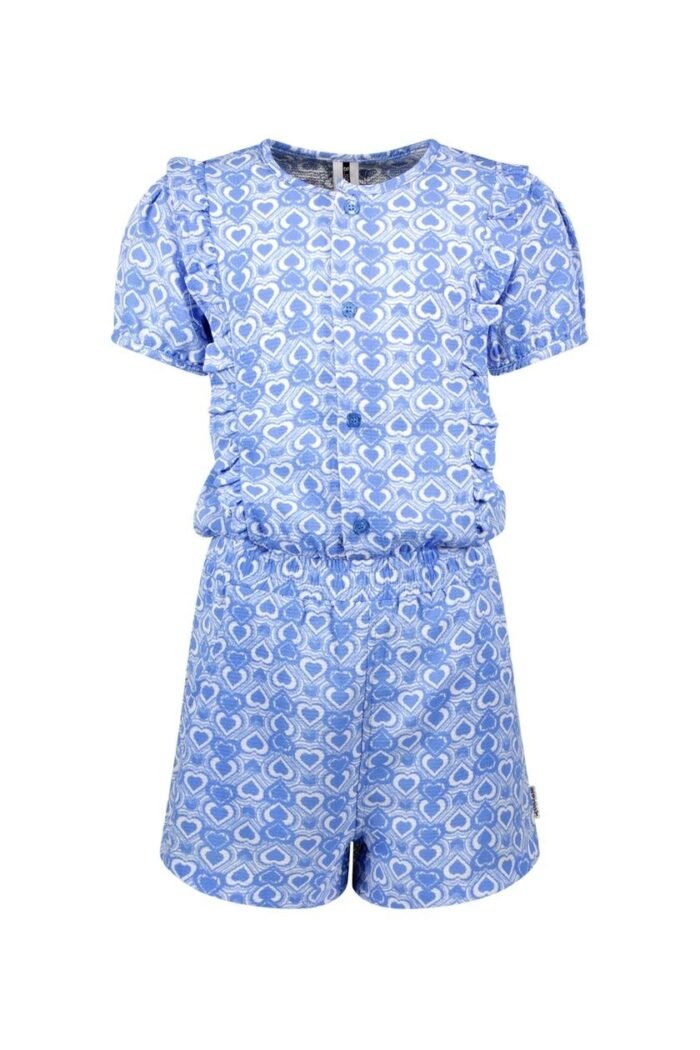 B.Nosy Meisjes jumpsuit - Puck - Poetic hart AOP B.Nosy Meisjes jumpsuit - Puck - Poetic hart AOPMateriaal