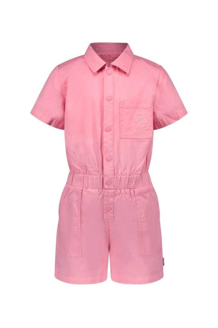 B.Nosy Meisjes jumpsuit - Sophie - Sugar roze B.Nosy Meisjes jumpsuit - Sophie - Sugar rozeMateriaal