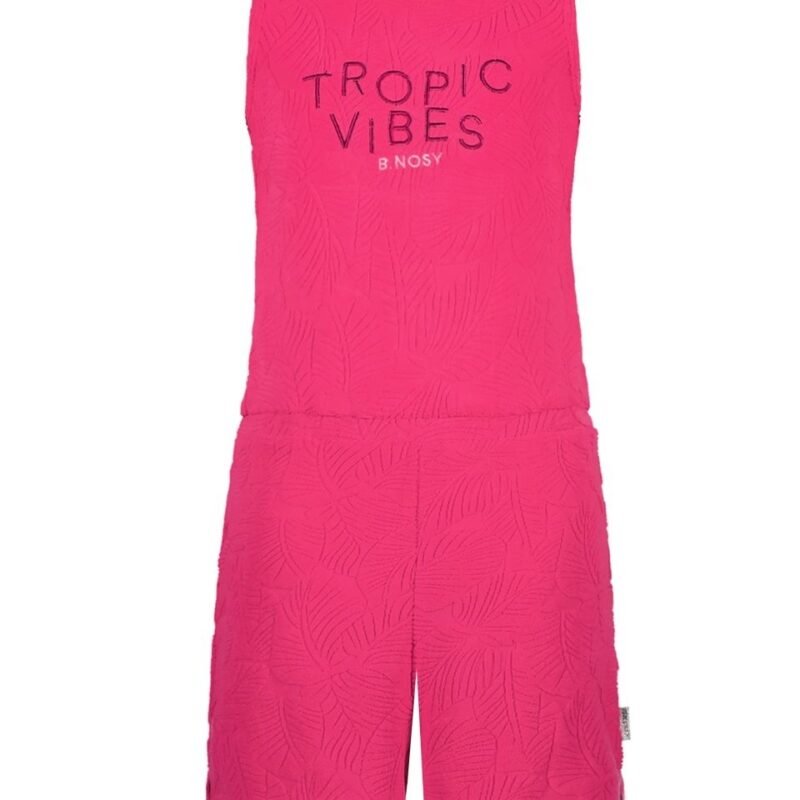B.Nosy Meisjes jumpsuit - Teddy - Helder roze B.Nosy Meisjes jumpsuit - Teddy - Helder rozeMateriaal
