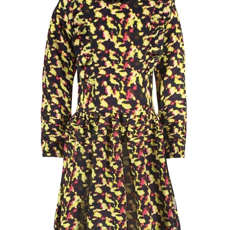 B.Nosy Meisjes jurk AOP - Doutzen - Electric AOP B.Nosy Meisjes jurk AOP - Doutzen - Electric AOPMateriaal 95% RPE 5% EA