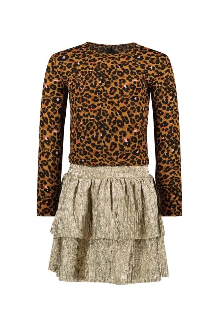 B.Nosy Meisjes jurk - Danique - Luipaard pop B.Nosy Meisjes jurk - Danique - Luipaard popMateriaal 95% RPE 5% EA