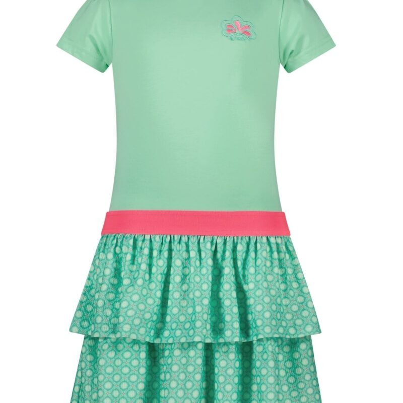 B.Nosy Meisjes jurk - Eden - Ice groen B.Nosy Meisjes jurk - Eden - Ice groenMateriaal