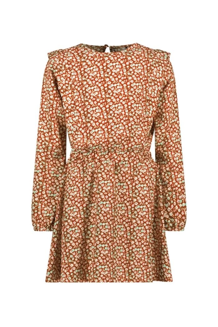 B.Nosy Meisjes jurk bloemenprint bruin - Bibi - Floral beyond AOP B.Nosy Meisjes jurk bloemenprint bruin - Bibi - Floral beyond AOPMateriaal 100% RPE