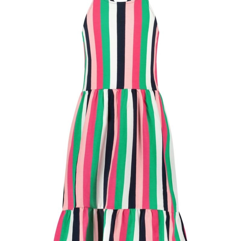 B.Nosy Meisjes jurk gestreept - Multi B.Nosy Meisjes jurk gestreept - MultiJersey 95% cotton