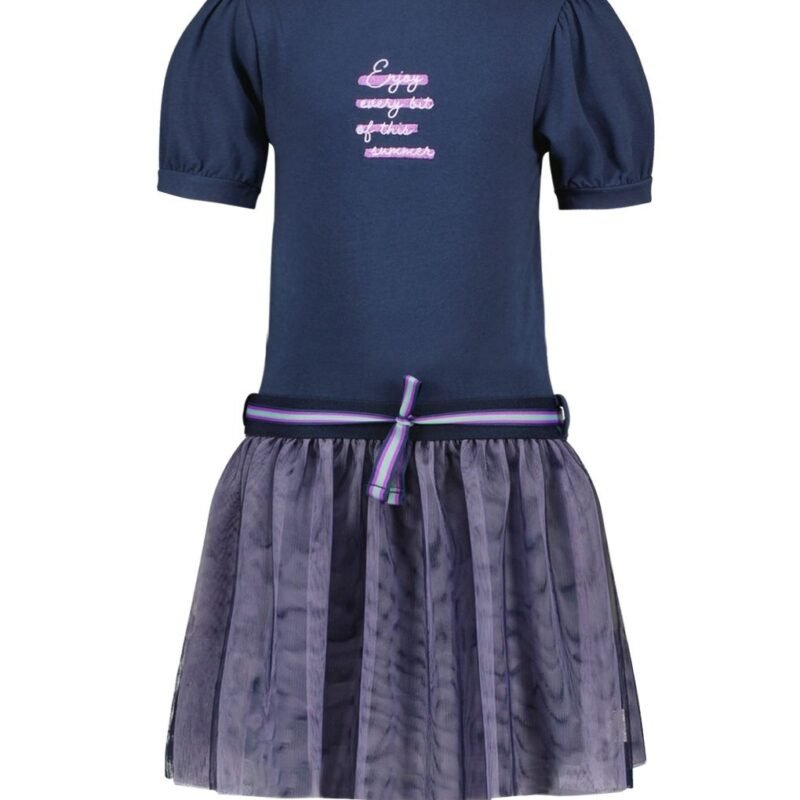 B.Nosy Meisjes jurk mesh - Victoria - Navy blauw B.Nosy Meisjes jurk mesh - Victoria - Navy blauwMateriaal