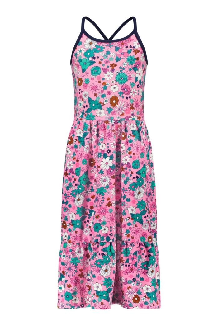 B.Nosy Meisjes jurk midi - Cute flower AOP B.Nosy Meisjes jurk midi - Cute flower AOP Materiaal 95% SCO 5% EA