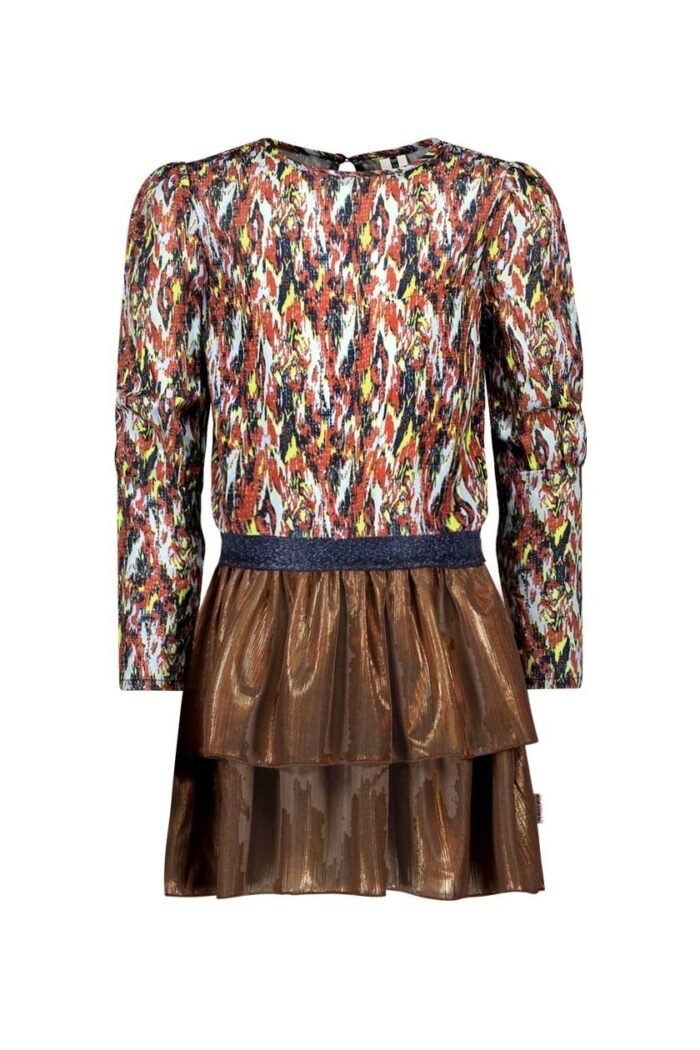 B.Nosy Meisjes jurk plisse - Dhalia - Amibitous AOP B.Nosy Meisjes jurk plisse - Dhalia - Amibitous AOPMateriaal 30% RPE