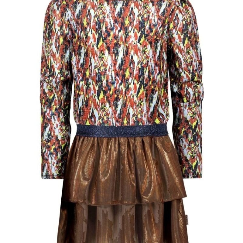B.Nosy Meisjes jurk plisse - Dhalia - Amibitous AOP B.Nosy Meisjes jurk plisse - Dhalia - Amibitous AOPMateriaal 30% RPE