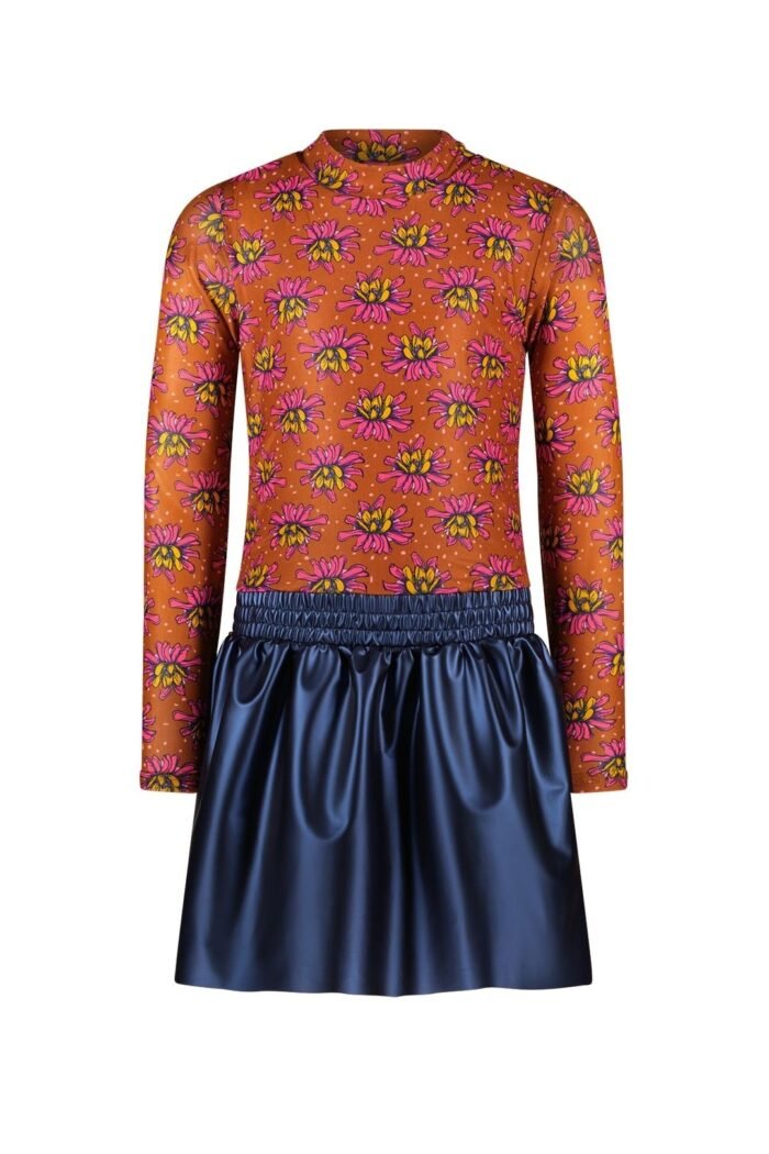 B.Nosy Meisjes jurk print bruin - Ola - Original bloemen B.Nosy Meisjes jurk print bruin - Ola - Original bloemenMateriaal 100% PE